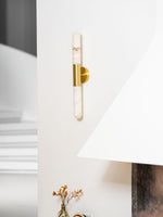 Cavoya Natural Alabaster Wall Sconce with Dual-Ended LED Glow