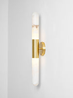 Cavoya Natural Alabaster Wall Sconce with Dual-Ended LED Glow