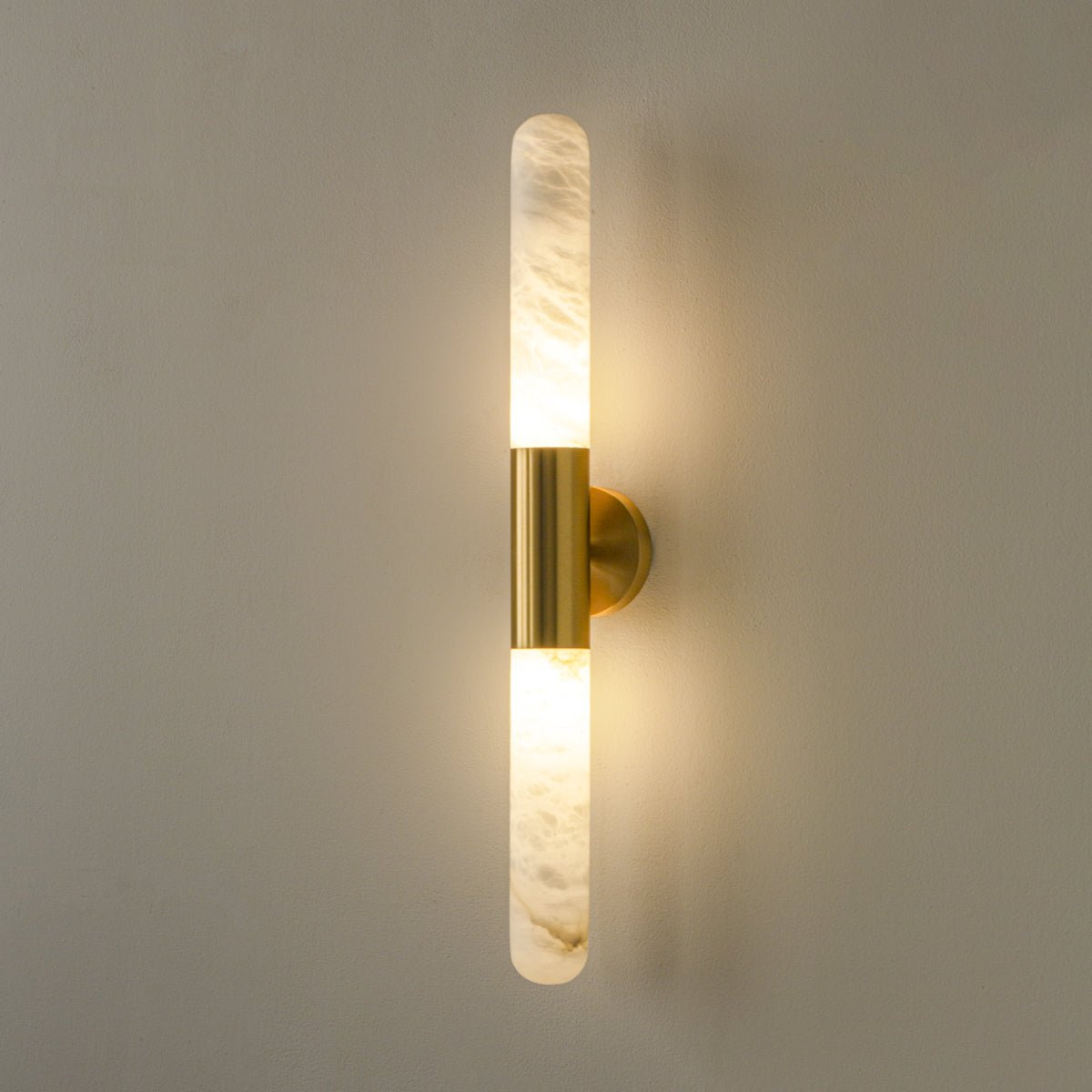 Cavoya Natural Alabaster Wall Sconce with Dual-Ended LED Glow