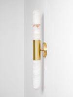 Cavoya Natural Alabaster Wall Sconce with Dual-Ended LED Glow