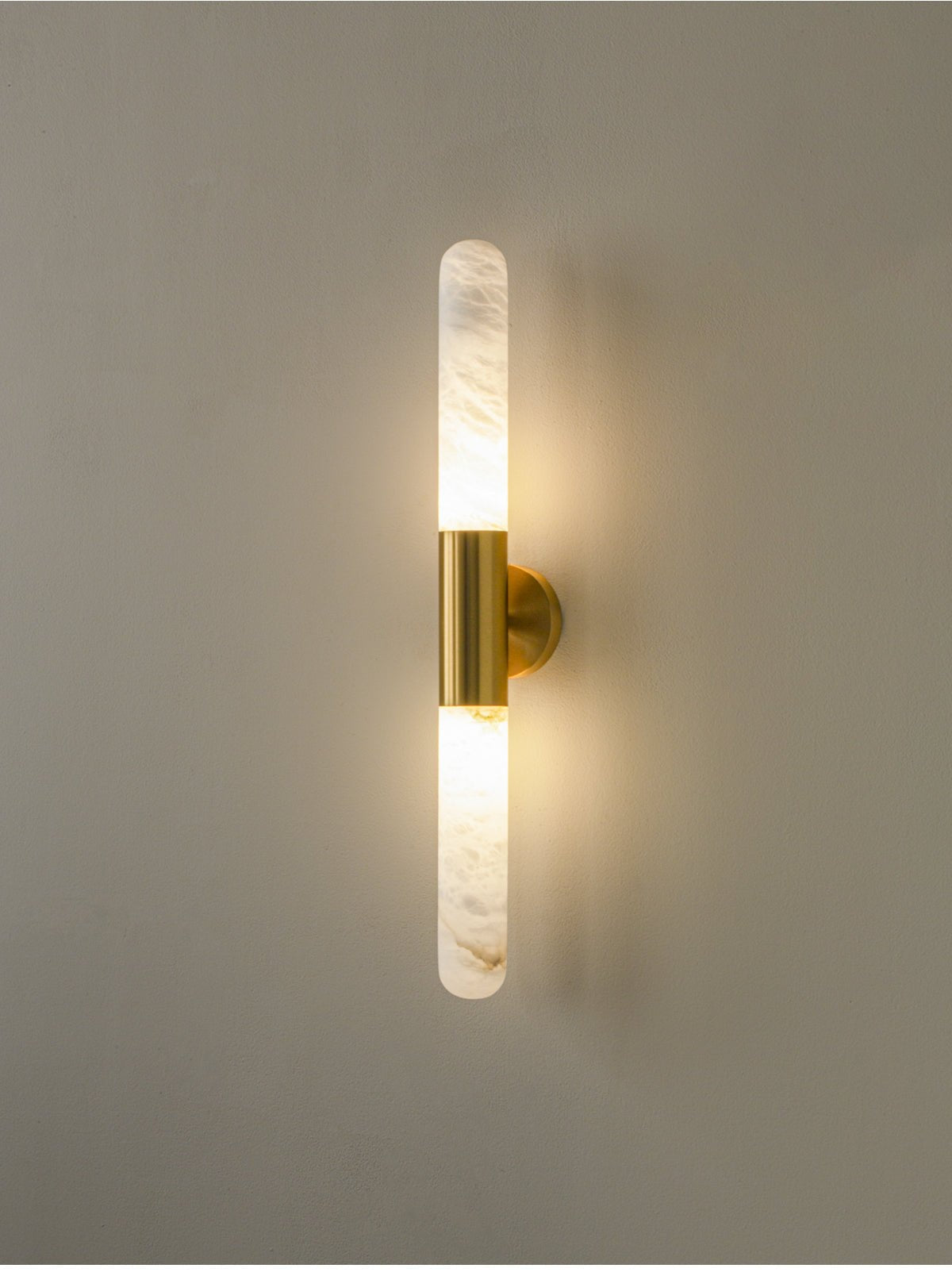 Cavoya Natural Alabaster Wall Sconce with Dual-Ended LED Glow