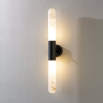 Cavoya Natural Alabaster Wall Sconce with Dual-Ended LED Glow