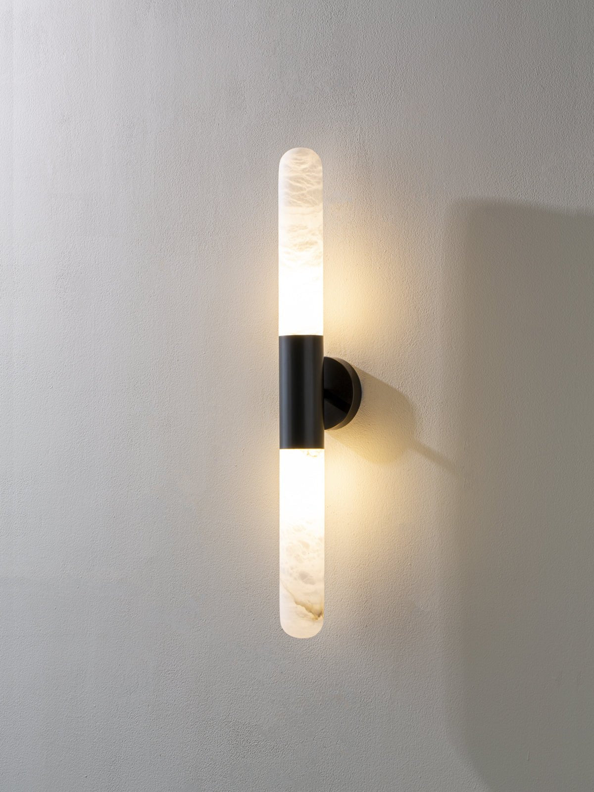 Cavoya Natural Alabaster Wall Sconce with Dual-Ended LED Glow