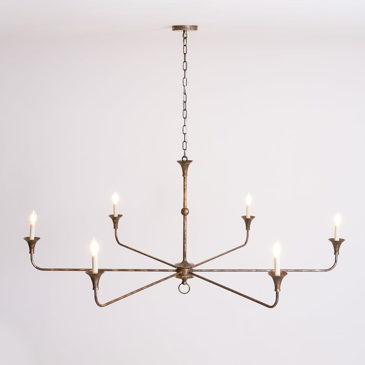 Elara Candle Chandelier – Modern Brass Candelabra Chandelier for Dining Room