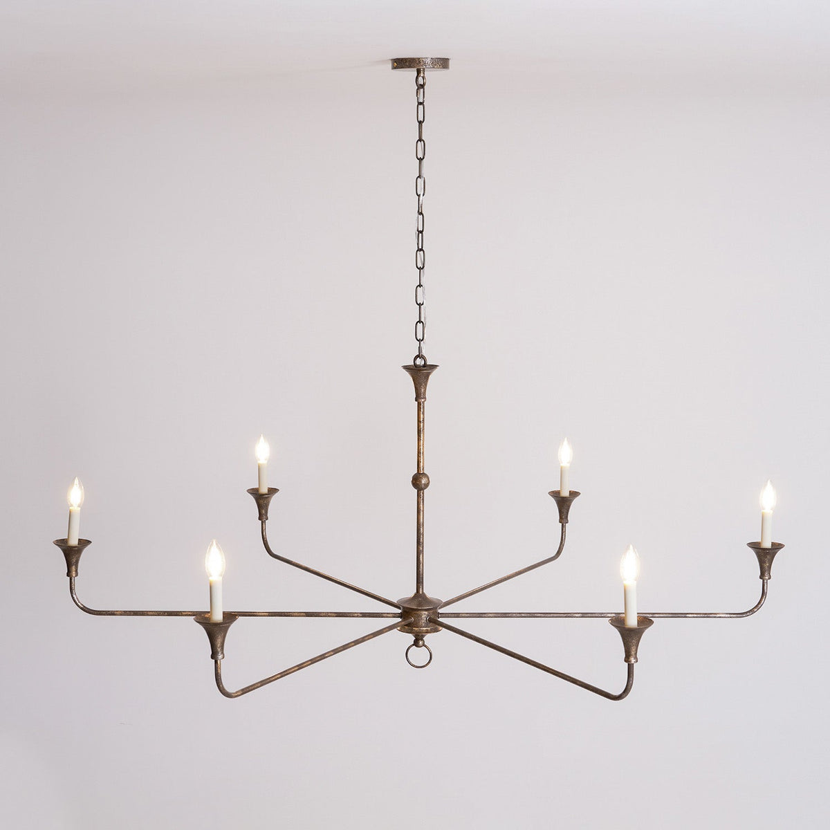 Elara Candle Chandelier – Modern Brass Candelabra Chandelier for Dining Room