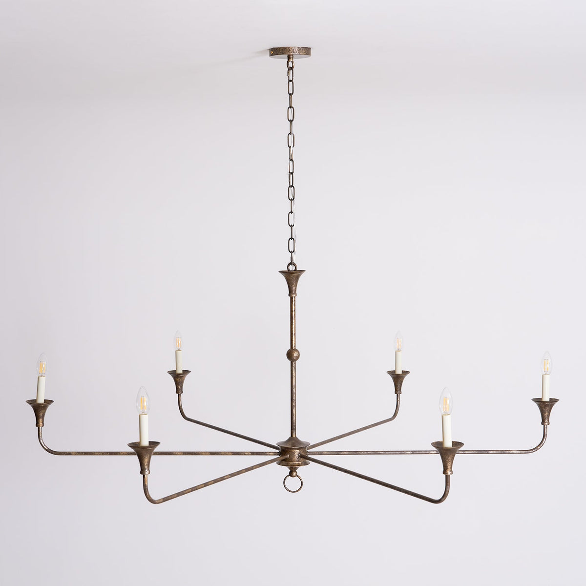 Elara Candle Chandelier – Modern Brass Candelabra Chandelier for Dining Room
