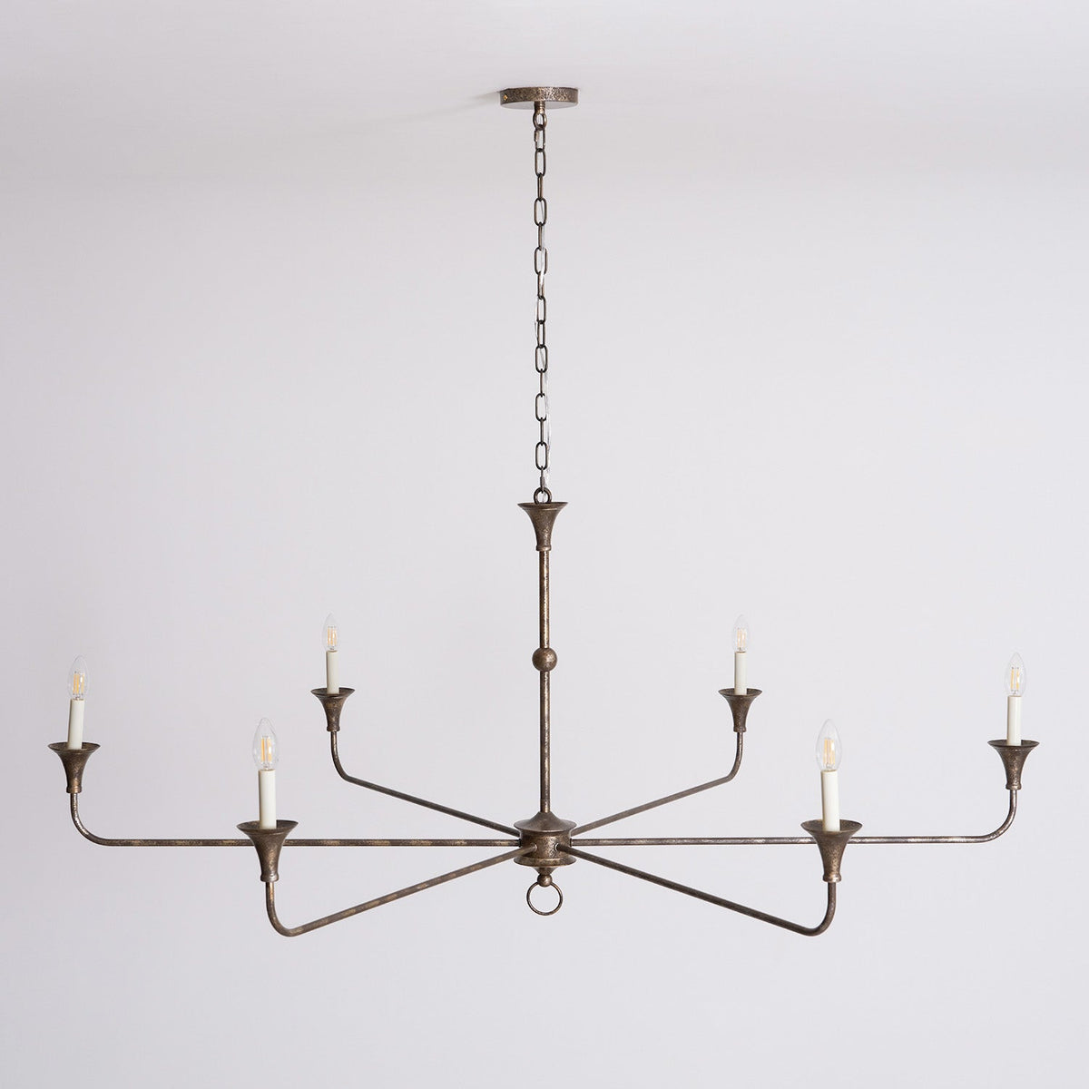 Elara Candle Chandelier – Modern Brass Candelabra Chandelier for Dining Room