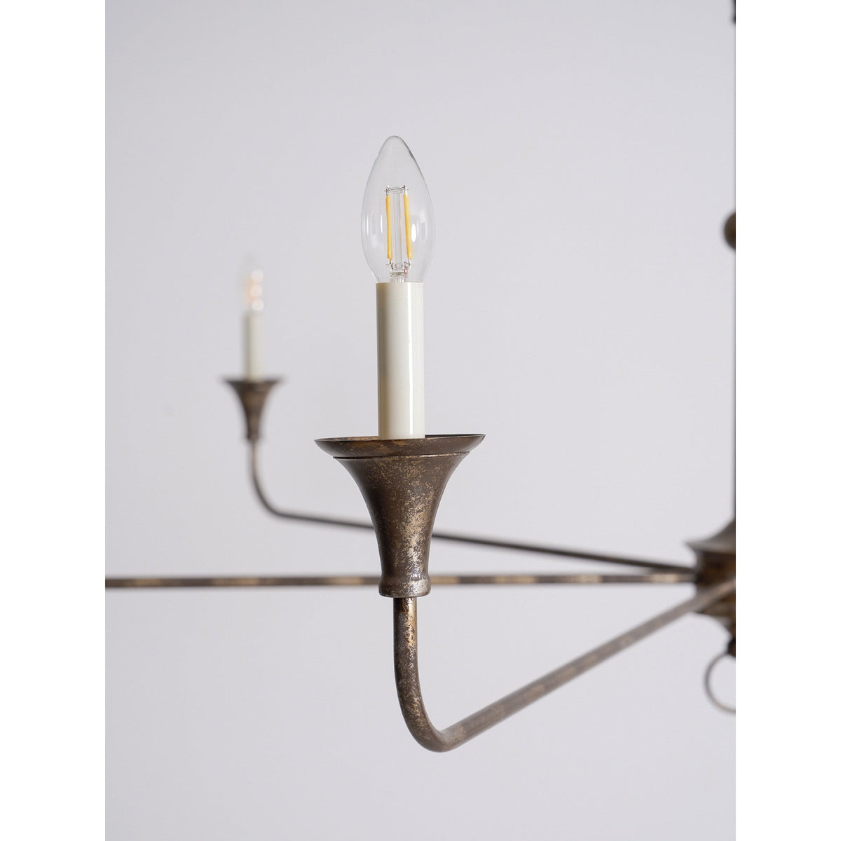 Elara Candle Chandelier – Modern Brass Candelabra Chandelier for Dining Room