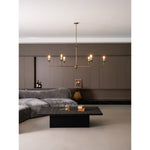 Elara Candle Chandelier – Modern Brass Candelabra Chandelier for Dining Room