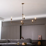 Elara Candle Chandelier – Modern Brass Candelabra Chandelier for Dining Room