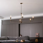 Elara Candle Chandelier – Modern Brass Candelabra Chandelier for Dining Room