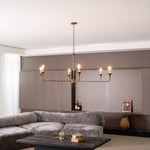 Elara Candle Chandelier – Modern Brass Candelabra Chandelier for Dining Room