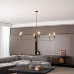 Elara Candle Chandelier – Modern Brass Candelabra Chandelier for Dining Room