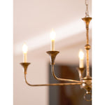 Elara Candle Chandelier – Modern Brass Candelabra Chandelier for Dining Room