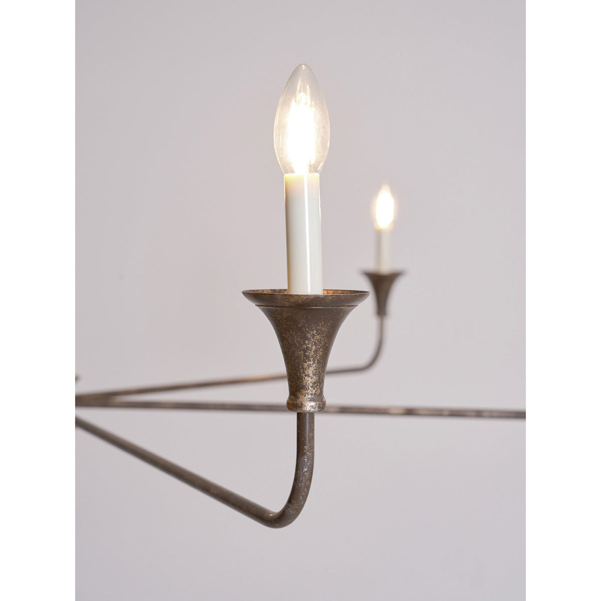 Elara Candle Chandelier – Modern Brass Candelabra Chandelier for Dining Room