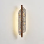 Celeste Travertine Wall Sconce with Rusted Metal Accent