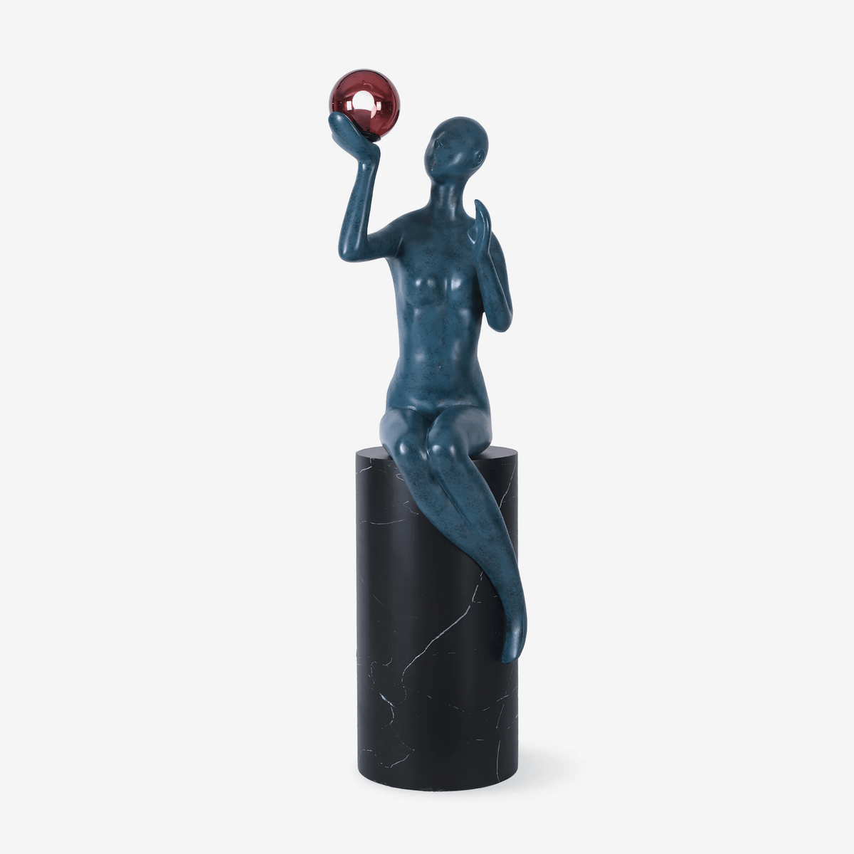 Celeste Poise Sculpture Floor Lamp with Marble Base