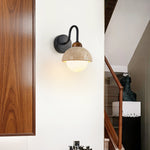 Celestia Travertine Wall Sconce with Walnut Accent