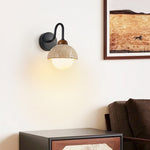 Celestia Travertine Wall Sconce with Walnut Accent