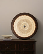 Celestia Walnut Flush Mount Ceiling Light with Glass Dome