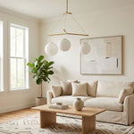 Celestial Orb Trio Pendant Light – Modern Glass Chandelier for Dining Room and Entryway