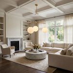 Celestial Orb Trio Pendant Light – Modern Glass Chandelier for Dining Room and Entryway