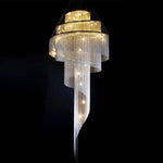 Celestial Twist Chandelier – Modern Spiral LED Pendant for Dining Room and Foyer