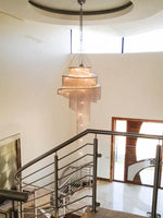 Celestial Twist Chandelier – Modern Spiral LED Pendant for Dining Room and Foyer