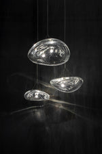 Manta Drift Modern Glass Chandelier for Dining Room and Living Space