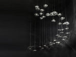 Manta Drift Modern Glass Chandelier for Dining Room and Living Space