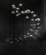 Manta Drift Modern Glass Chandelier for Dining Room and Living Space