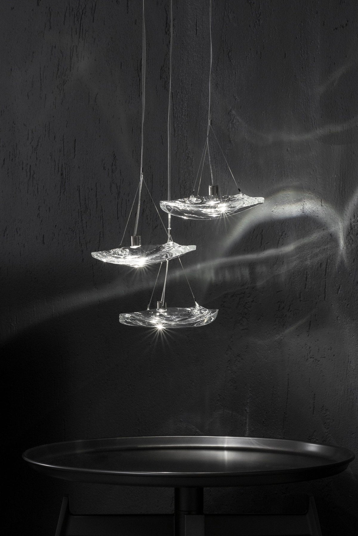 Manta Drift Modern Glass Chandelier for Dining Room and Living Space