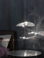Manta Drift Modern Glass Chandelier for Dining Room and Living Space