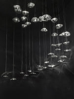 Manta Drift Modern Glass Chandelier for Dining Room and Living Space