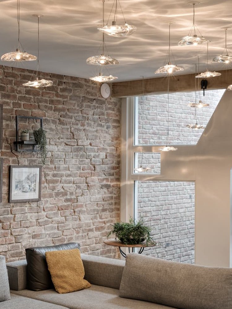 Manta Drift Modern Glass Chandelier for Dining Room and Living Space