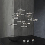 Manta Drift Modern Glass Chandelier for Dining Room and Living Space