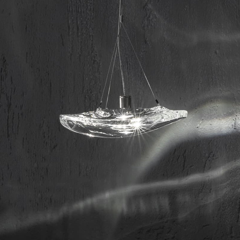 Manta Drift Modern Glass Chandelier for Dining Room and Living Space