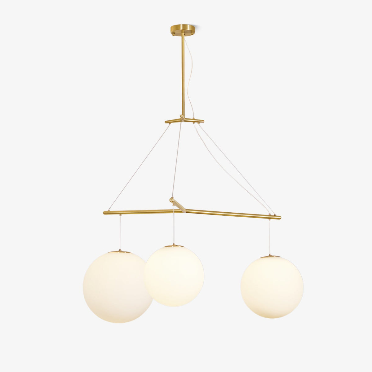 Celestial Orb Trio Pendant Light – Modern Glass Chandelier for Dining Room and Entryway