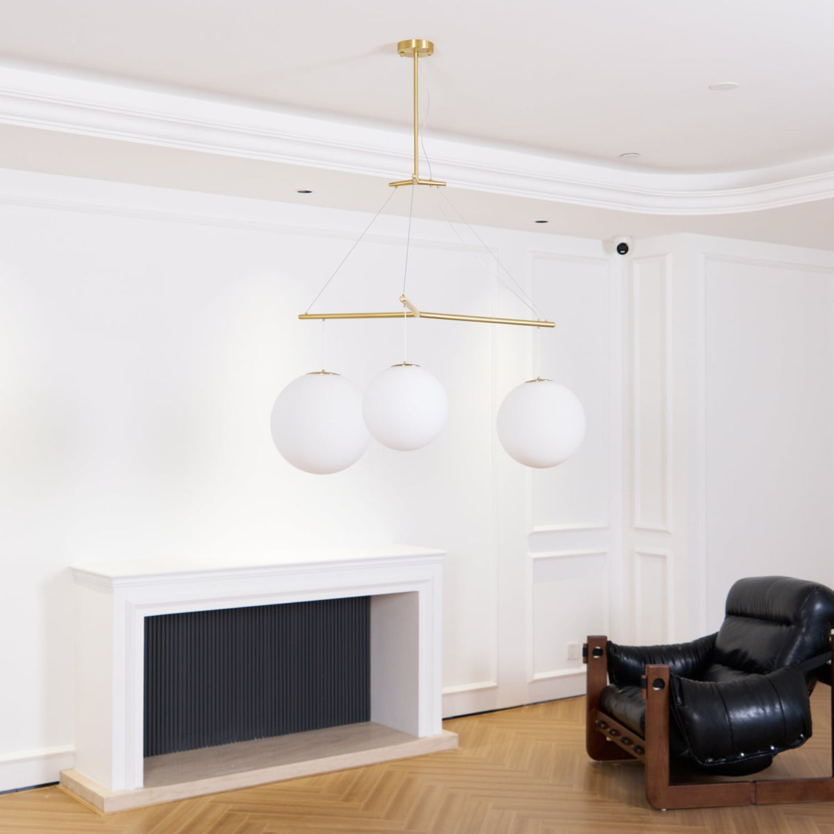 Celestial Orb Trio Pendant Light – Modern Glass Chandelier for Dining Room and Entryway