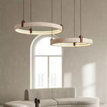 Celestial Orbit Travertine Chandelier – Modern Natural Stone Pendant Light