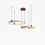 Celestial Orbit Travertine Chandelier – Modern Natural Stone Pendant Light
