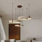 Celestial Orbit Travertine Chandelier – Modern Natural Stone Pendant Light