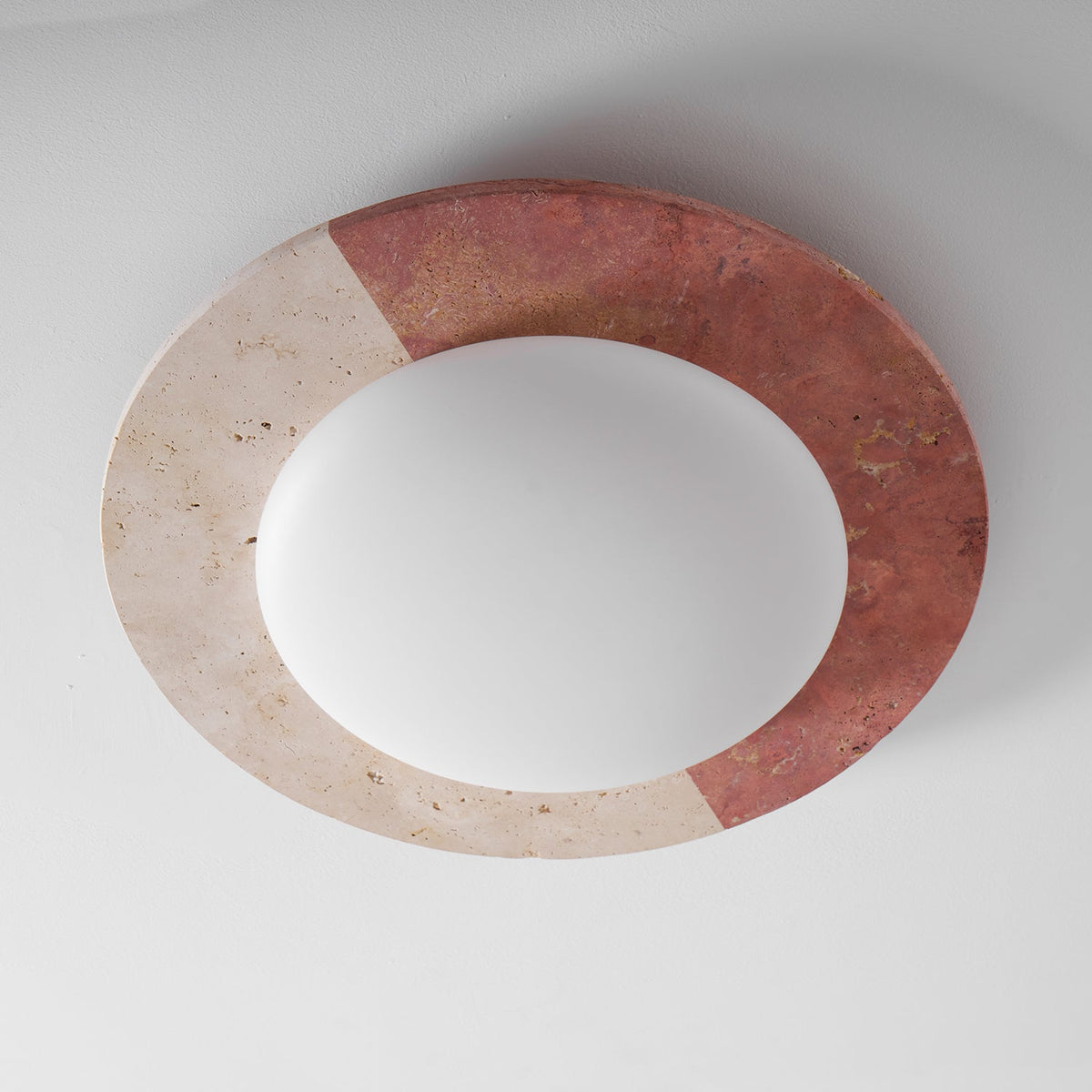 Celestial Travertine Ceiling Light – Modern Flush Mount LED Lamp