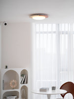 Celestial Travertine Ceiling Light – Modern Flush Mount LED Lamp