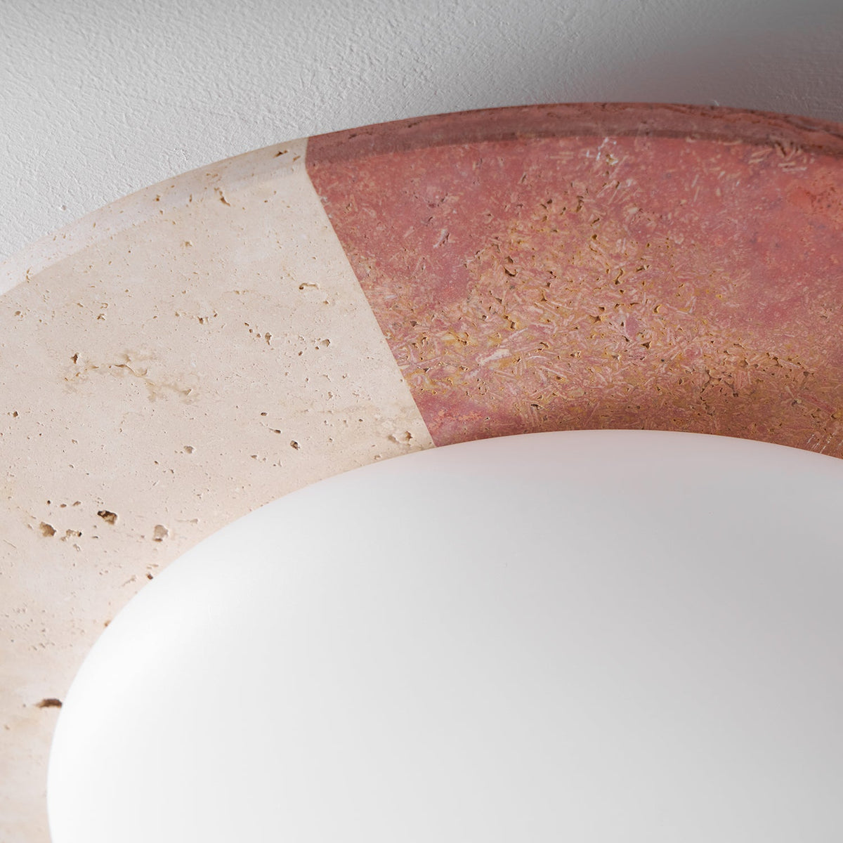 Celestial Travertine Ceiling Light – Modern Flush Mount LED Lamp