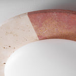 Celestial Travertine Ceiling Light – Modern Flush Mount LED Lamp