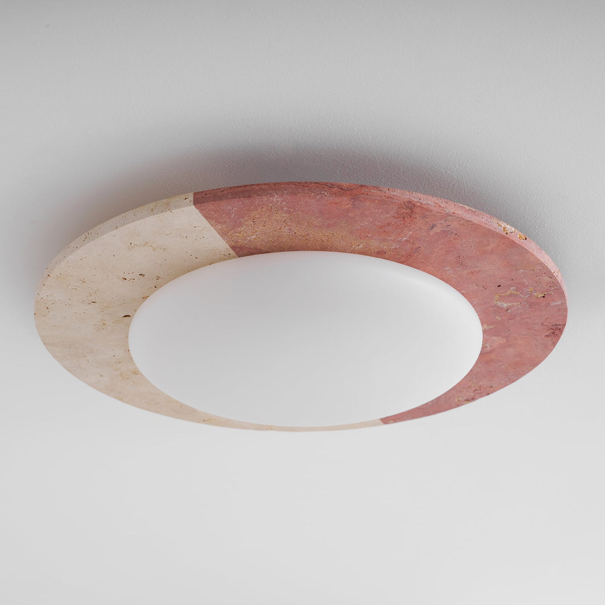 Celestial Travertine Ceiling Light – Modern Flush Mount LED Lamp