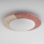 Celestial Travertine Ceiling Light – Modern Flush Mount LED Lamp