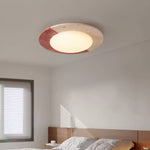 Celestial Travertine Ceiling Light – Modern Flush Mount LED Lamp