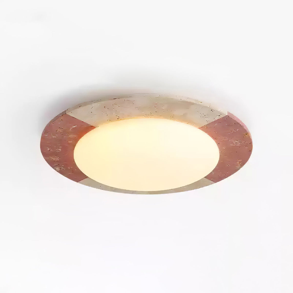 Celestial Travertine Ceiling Light – Modern Flush Mount LED Lamp